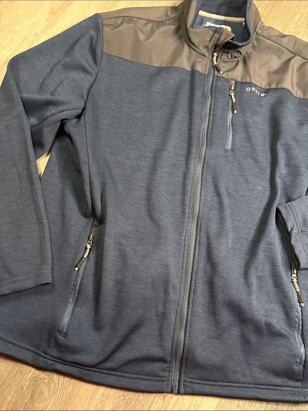 Orvis Navy Jacket with Charcoal Yoke Full-Zip